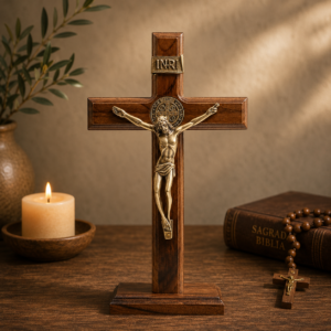 Crucifijo de 10 pulgadas con Medalla de San Benito