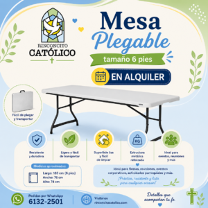 Mesa Plegable 6 pies